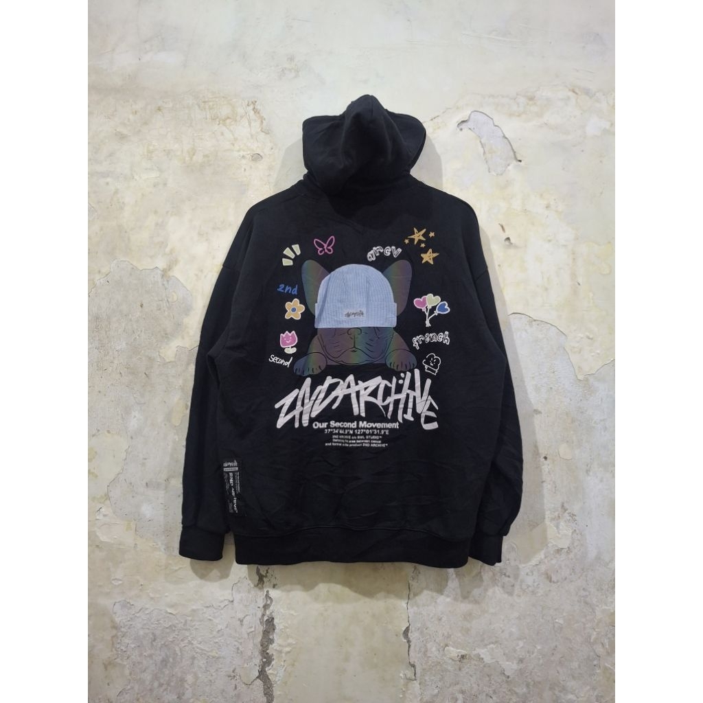 2ND ARCHIVE SCOTCH BEANIE BULLDOG HOODIE