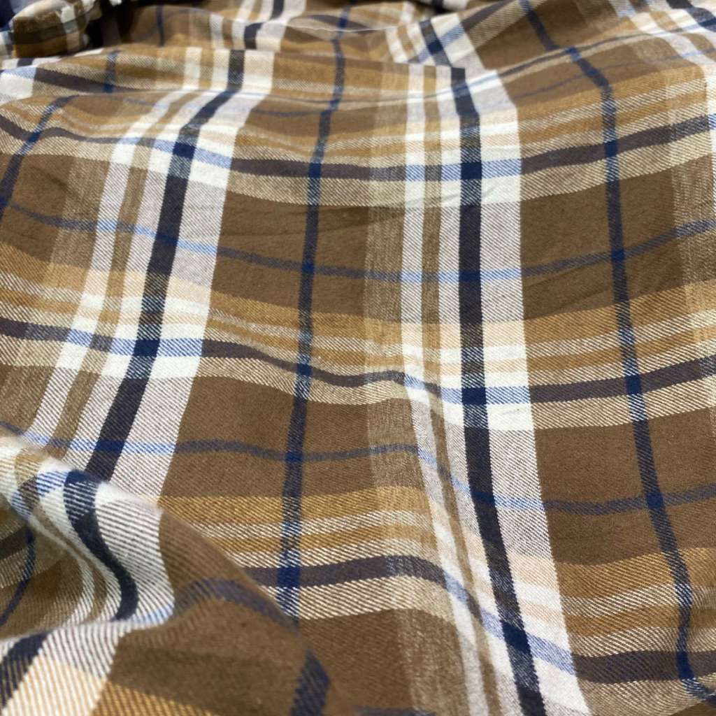 kain katun flanel UNIQLO kain katun flanel Kotak-kotak meteran harga per 0,5 meter