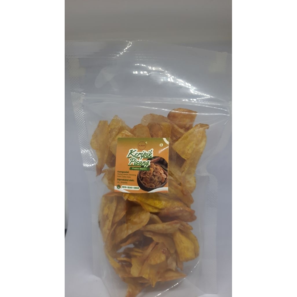 kripik pisang pedas manis