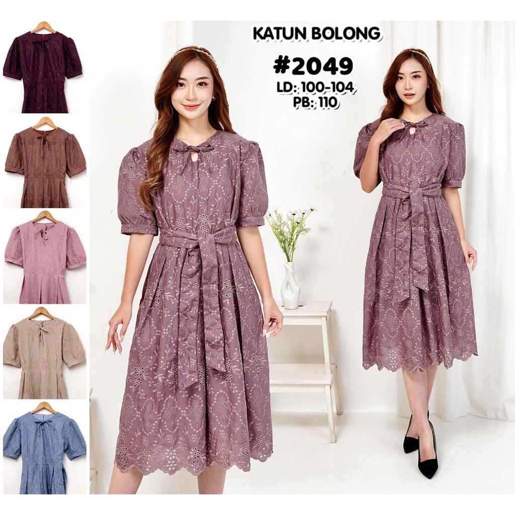 Dress katun bolong premium