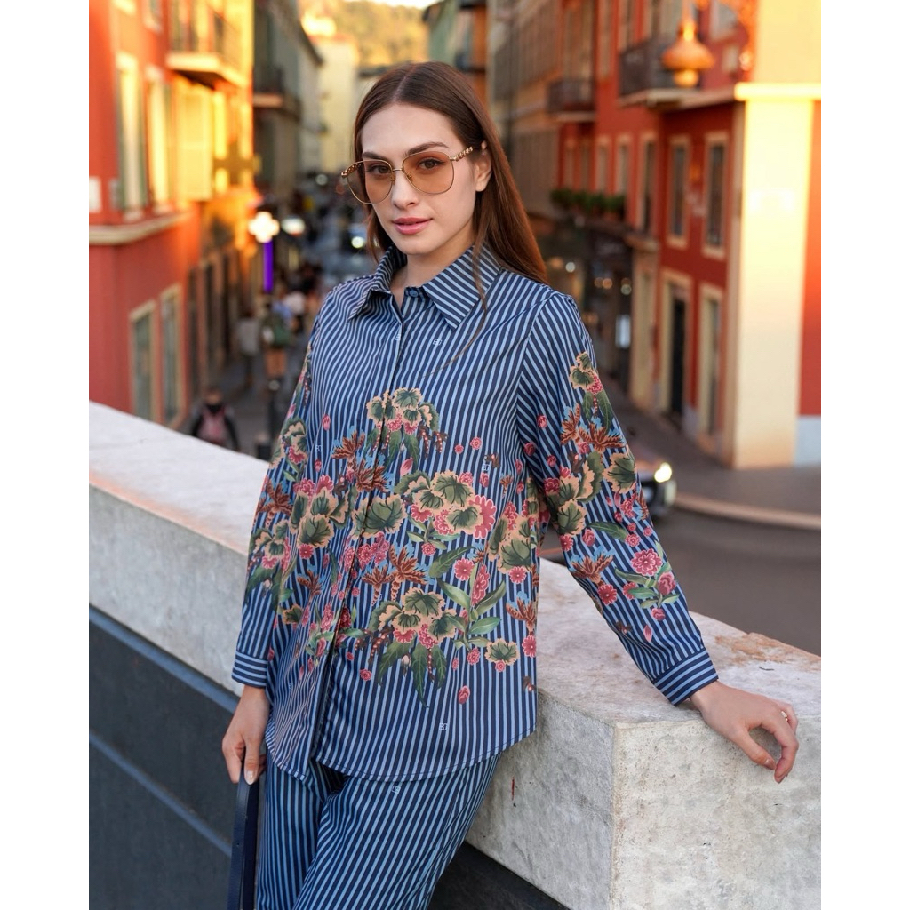 NEW BENANG JARUM RARE VIOLA SELENA BASIC SHIRT