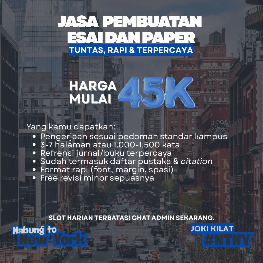 Jasa Tulis Esai, Paper Akademik & Tugas Kuliah Murah Cepat