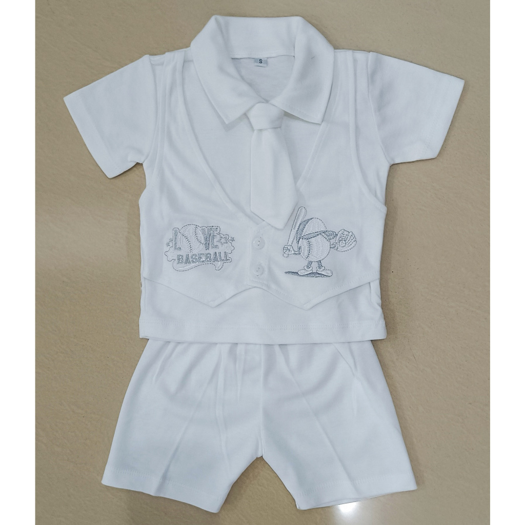 Baju Rompi Putih Bayi Anak Laki-laki / Baju Baptis Bayi