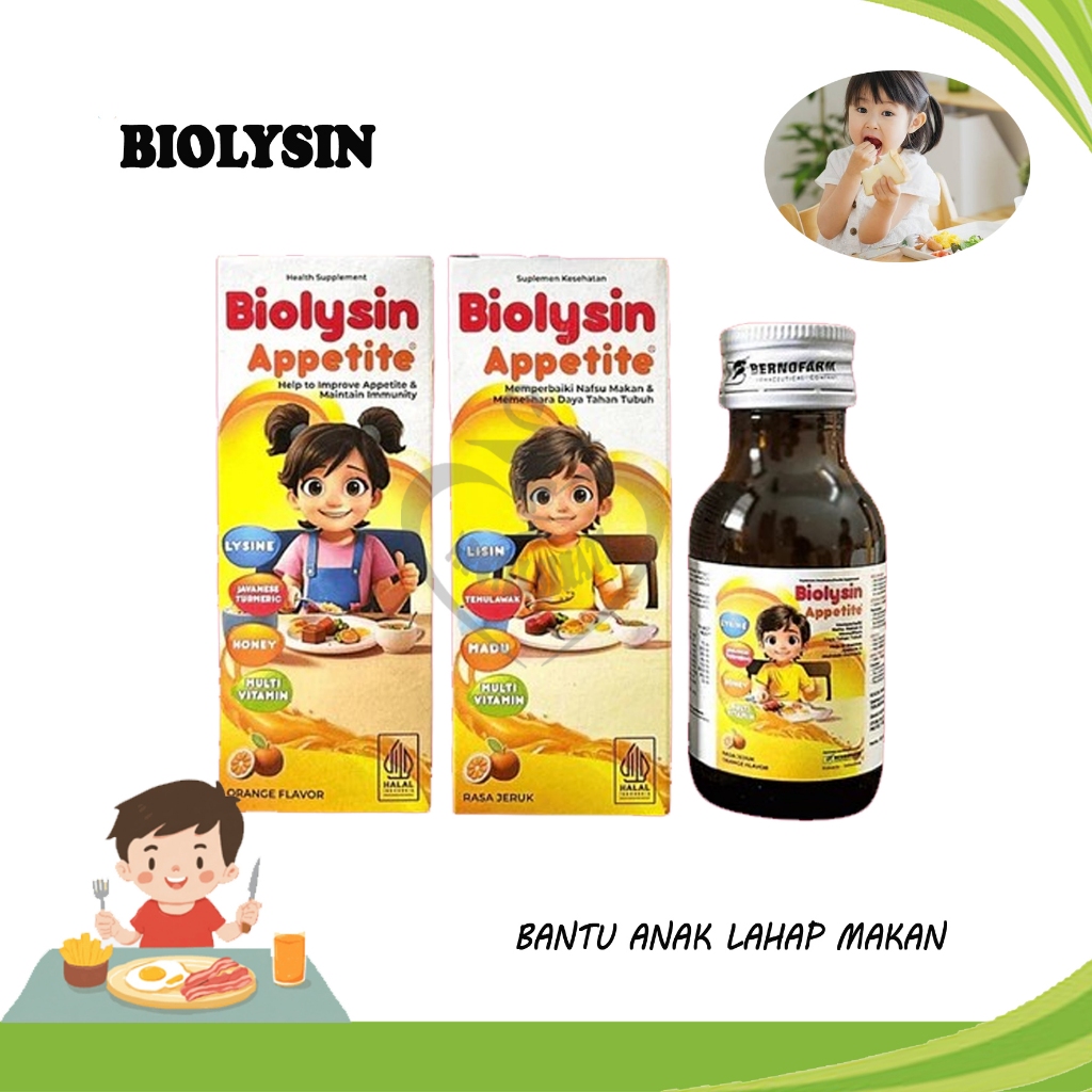 Ampuh Biolysin Sirup 100ml Vitamin Nafsu Makan Anak