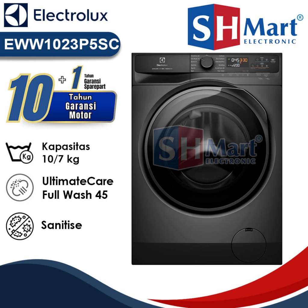 Electrolux Mesin Cuci Front loading 10/7Kg Washer Dryer Kering 100% EWW1023P5SC / EWW 1023 P5SC