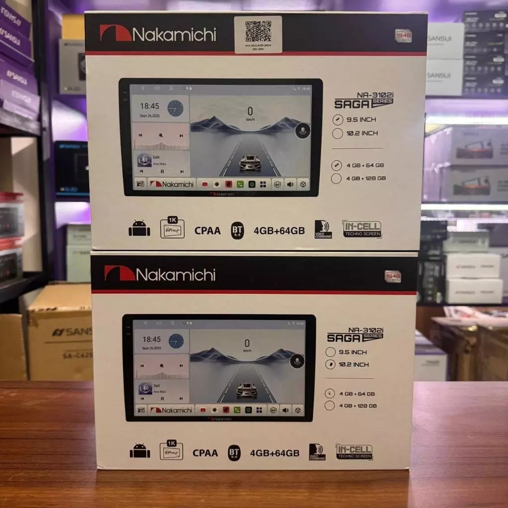 Head Unit Android Nakamichi SAGA Incell Ram 4/64GB / Saga Prime Ram 4/128GB / Head Unit Saga 4/64GB 