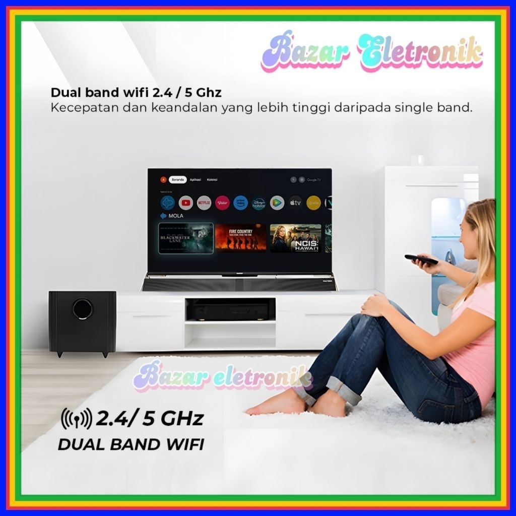 LED POLYTRON 43BUG5058 / LED POLYTRON 43 INCH GOOGLE TV / POLYTRON LED TV  SOUNDBAR 4K UHD
