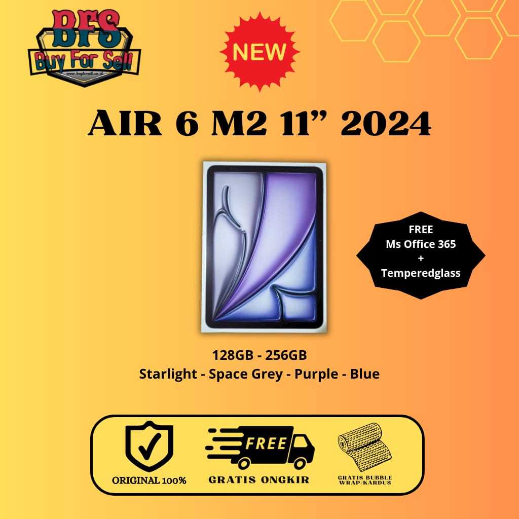 APPLE IPAD AIR 6 M2 CPO Chip 2024 11 Inch 128GB 256GB WIFI ONLY BNIB SEGEL