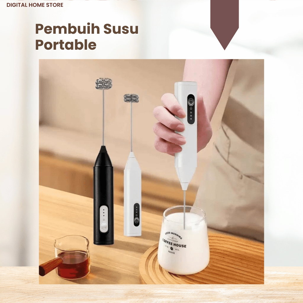 [Model KD-319] Milk Frother 3 Kecepatan Pengaduk Kopi Elektrik Pengaduk Matcha Pengaduk Minuman Elek