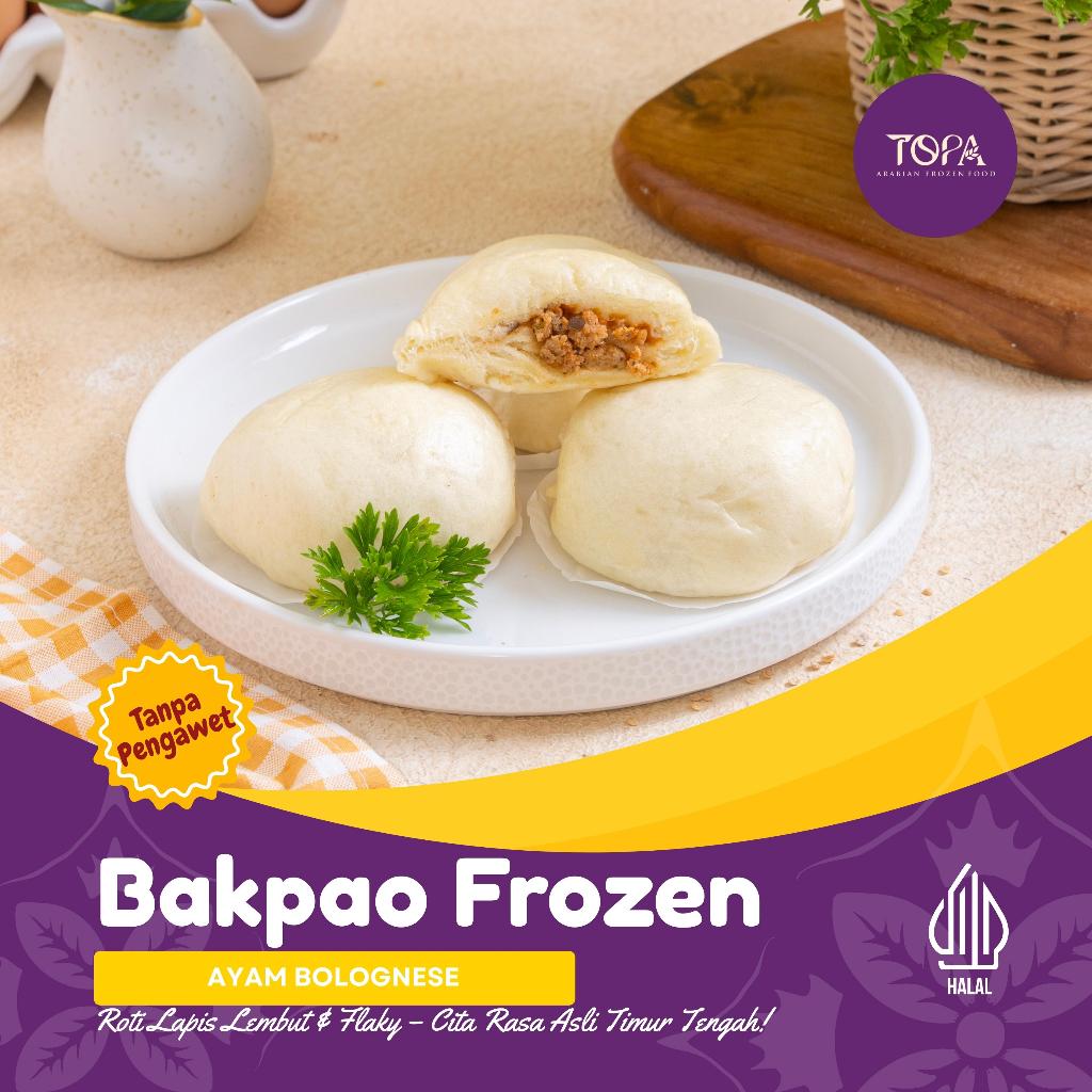 BAKPAO AYAM BOLOGNESE FROZEN TOPA FOOD ISI 10 PCS | BAKPAO FROZEN SIAP KUKUS | SNACK FROZEN FOOD PRA