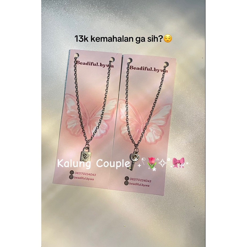 Kalung Rantai Couple Kunci Gembok