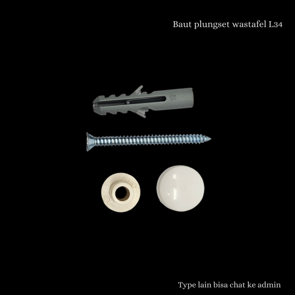 Baut Plunge Set Kamar Mandi TA2SV2 – Sekrup Pemasangan Aksesori Kuat & Anti Karat