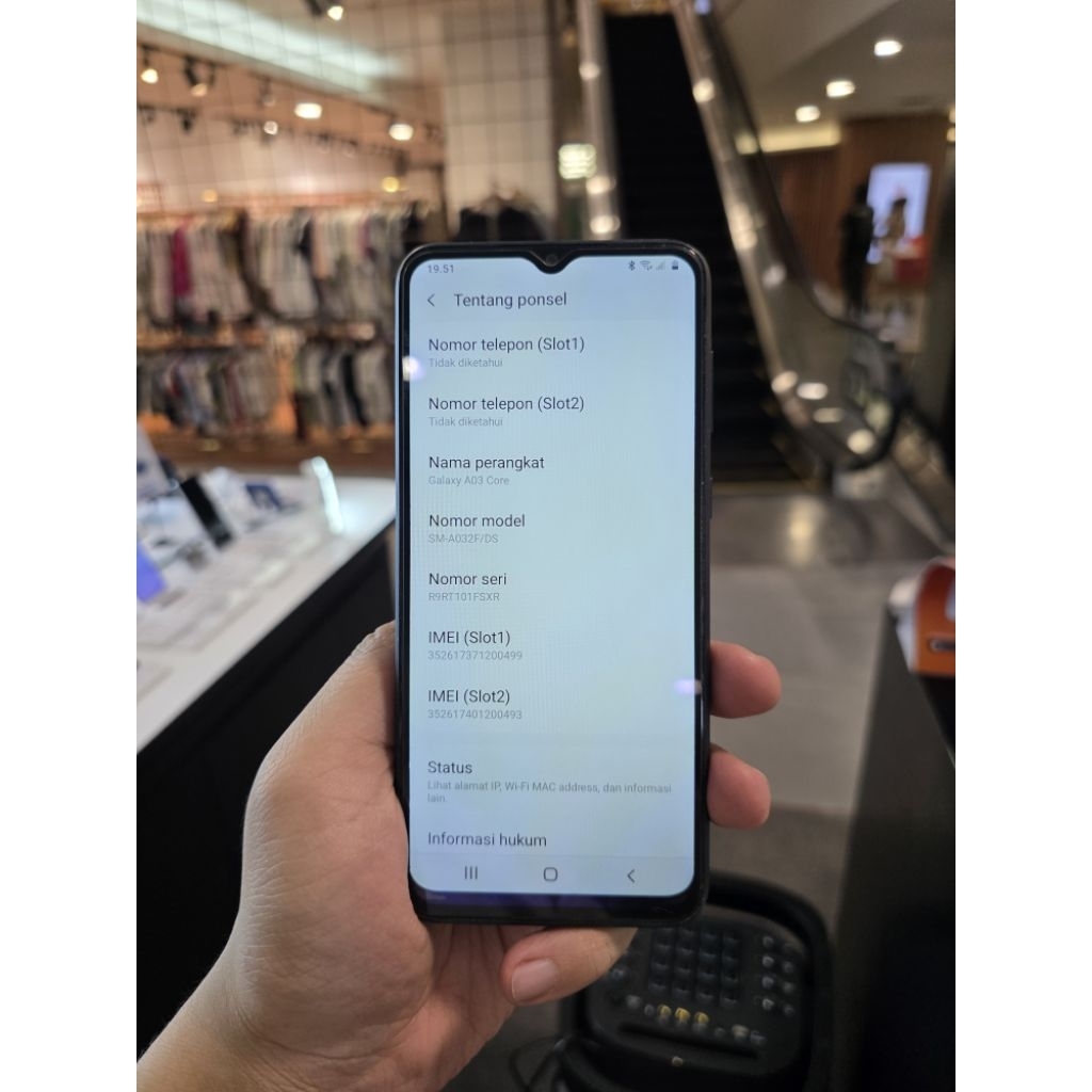 Second Samsung Galaxy A03 Core 3/32GB Ex Garansi Resmi Samsung