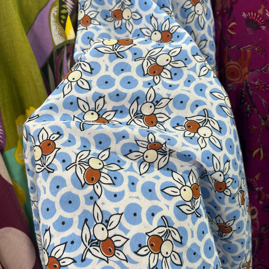 Kain Sifon Ceruty Motif Bunga Premium // Kain Meteran Murah // Kain Halus Jatuh Lembut // Harga 0,5m