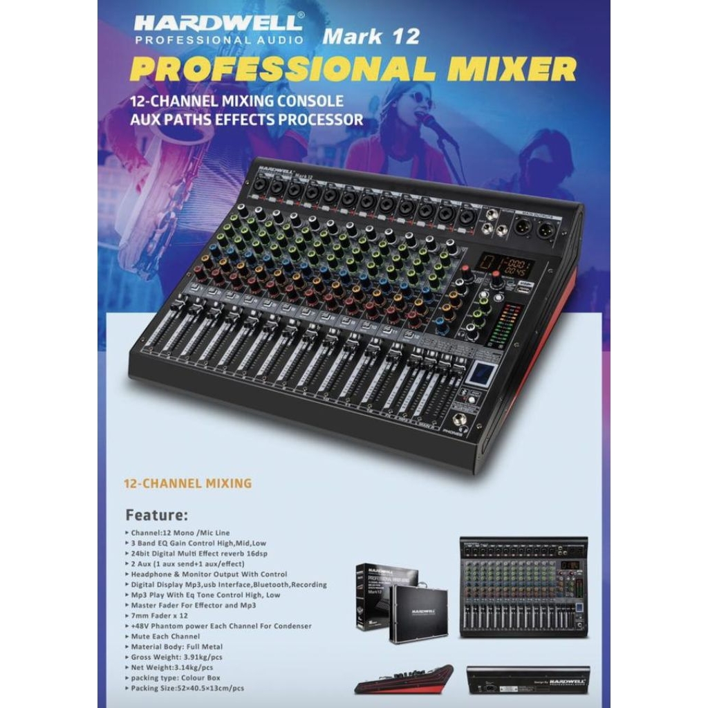 Mixer Audio Hardwell 12 Channel Mixer Hardwell Marck 12