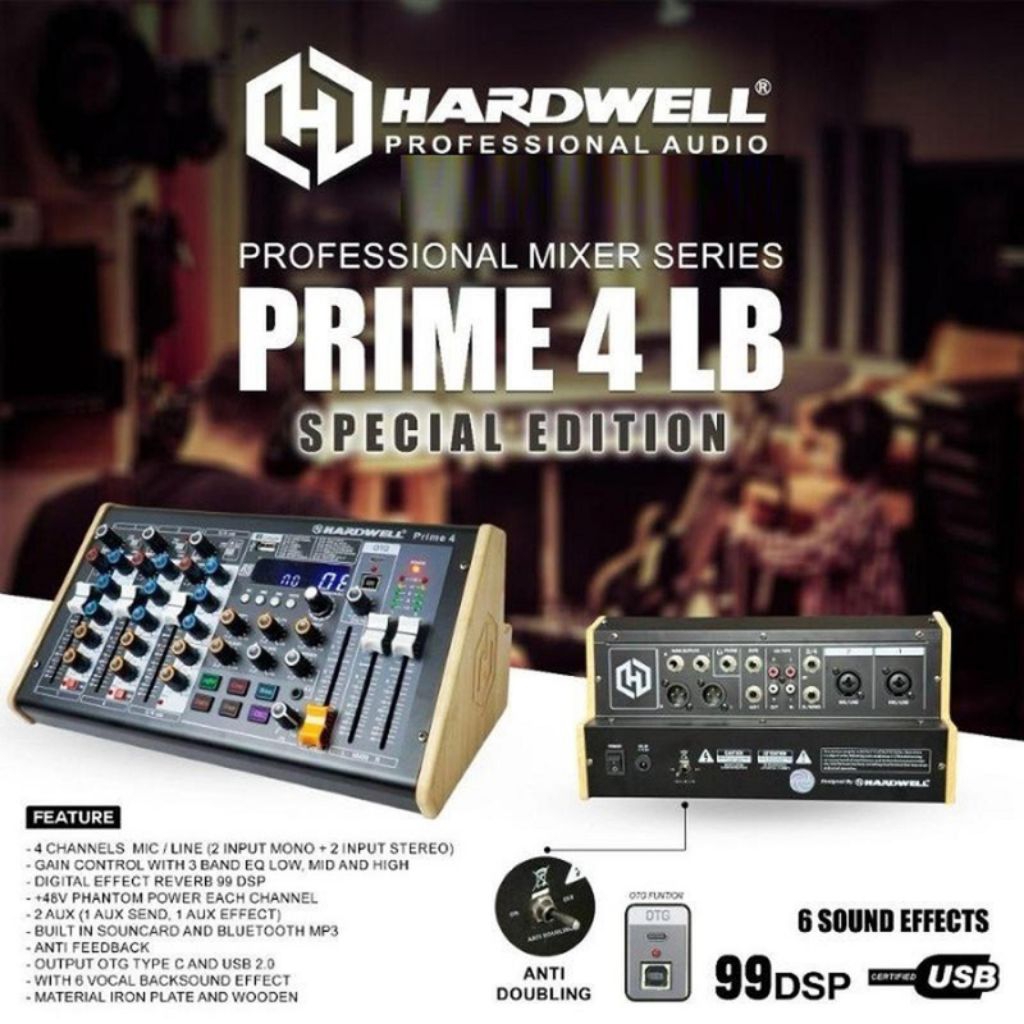 Mixer Audio Hardwell Prime 4 LB Mixer Hardwell 4 Channel