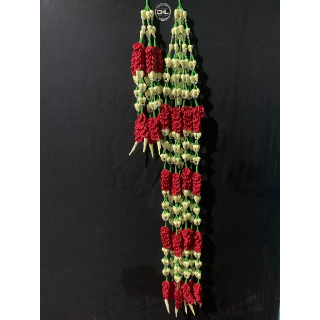 jurai mekar merah melati imitasi untuk karnaval