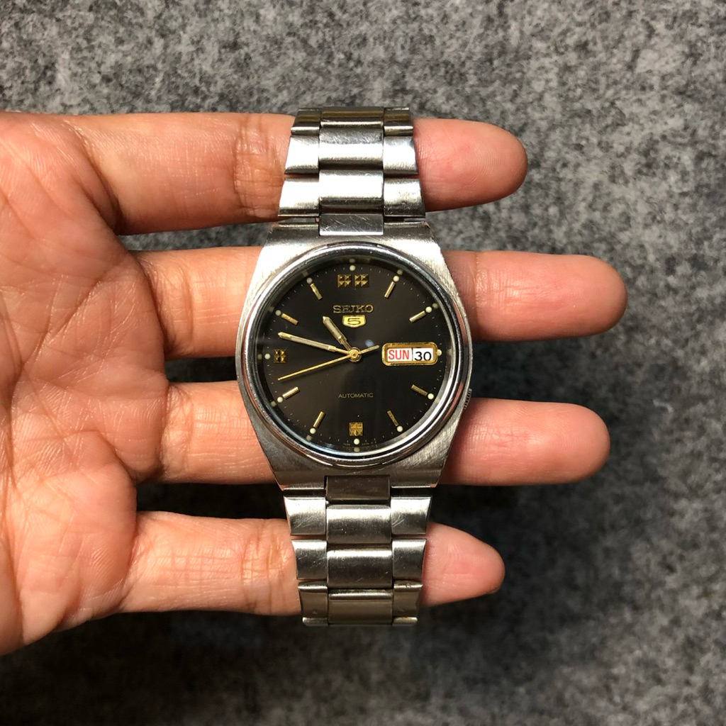 Jam tangan cowo seiko 5 automatic second original