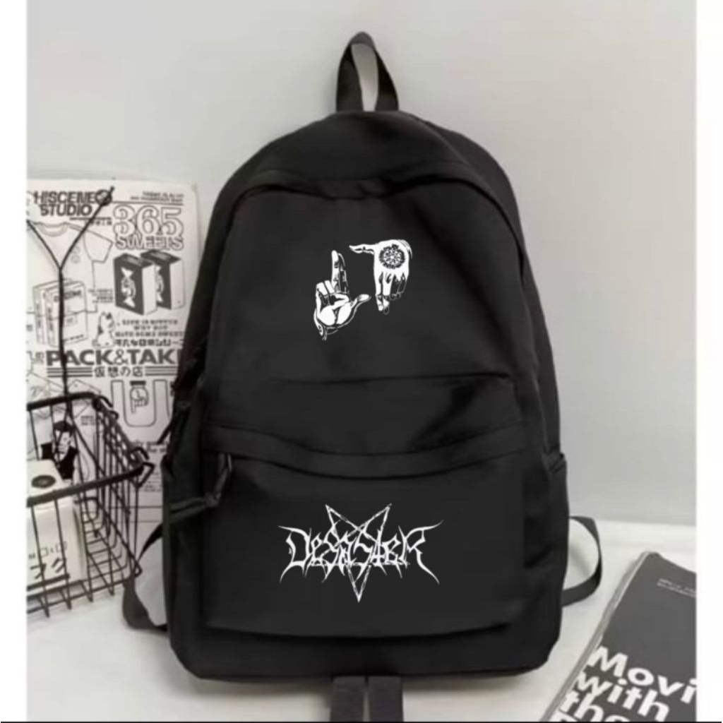 Tas Sekolah Pria Metal Desaster Tas Pria Kekinian Tas Multi Pungsi Muat Laptop