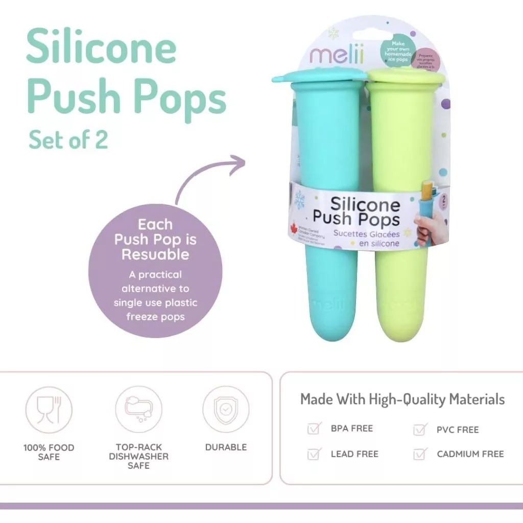 Melii Baby Push Pop - Cetakan Es Krim Karakter - Cetakan Es Krim Bentuk Hewan - Cetakan Es Krim Sili