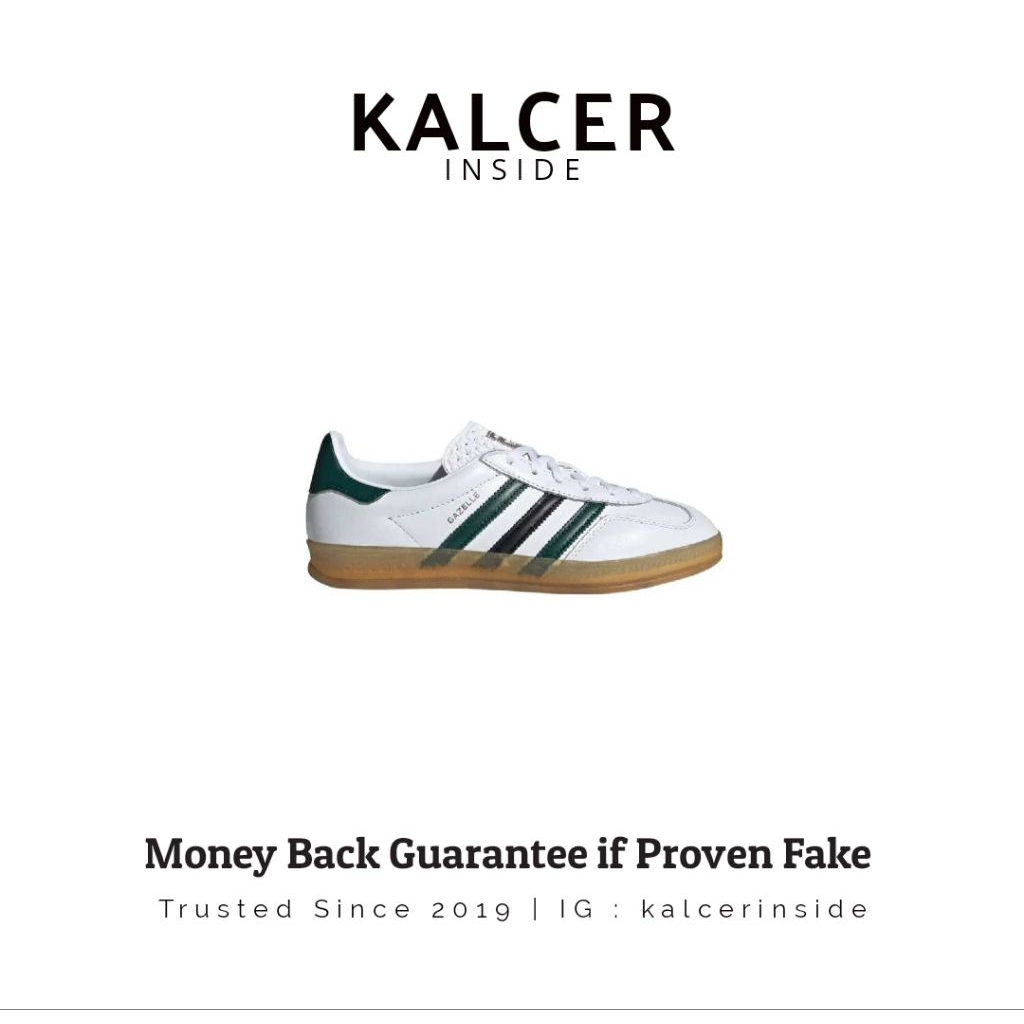 Adidas Gazelle Indoor White Green Black Gum (100% ORIGINAL)