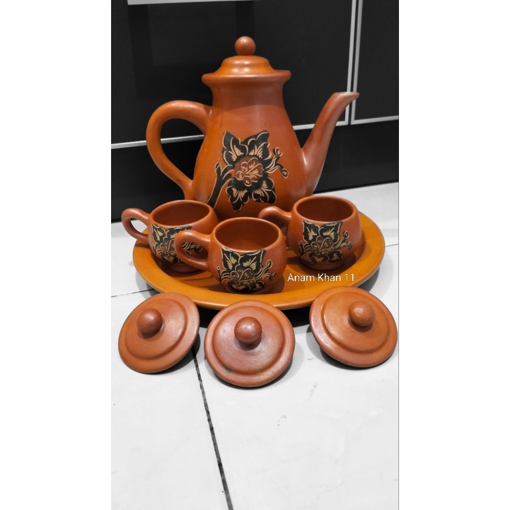 Set poci Gligo tanah liat Khas Tegal Set Poci Jumbo tanah liat