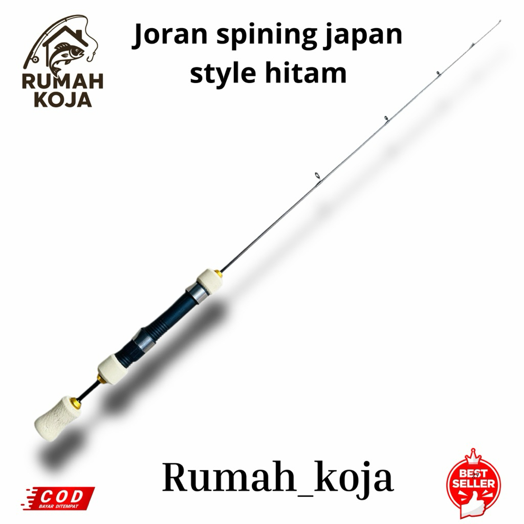 RUMAH KOJA - joran spining japan style hitam gagang waite
