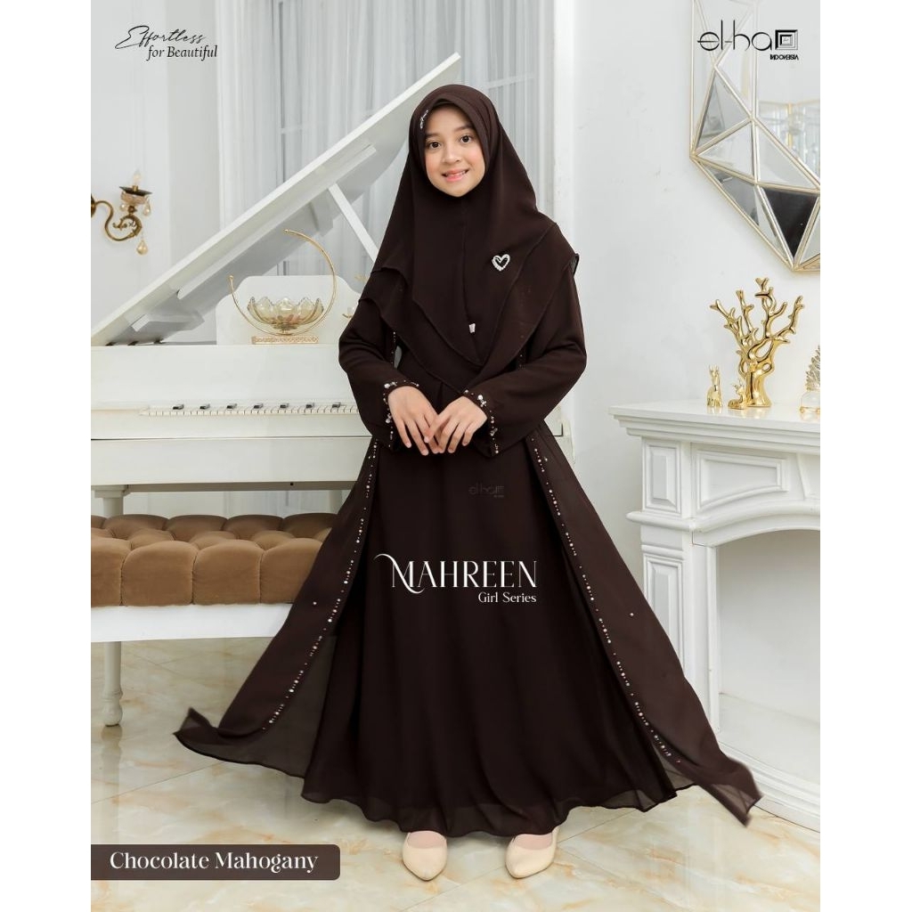 mahren abaya muslim anak ceruty babydoll full furing payet mutiara baju muslim anak terbaru kekinian