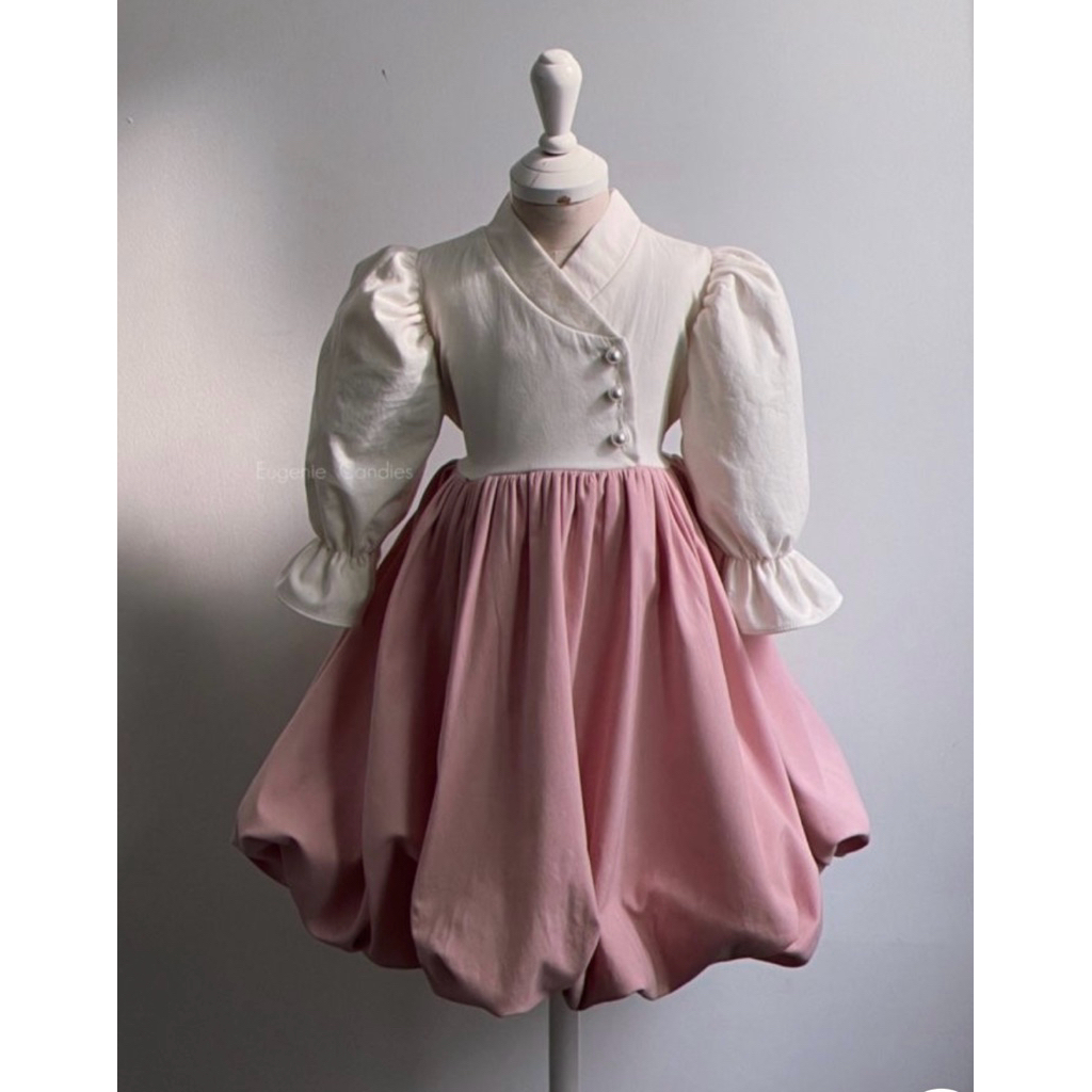 Dress anak eugenie candies size L