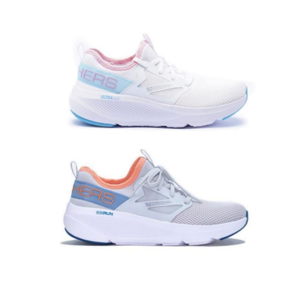 Sepatu Lari Skechers Go Run Elevate White / Grey Original