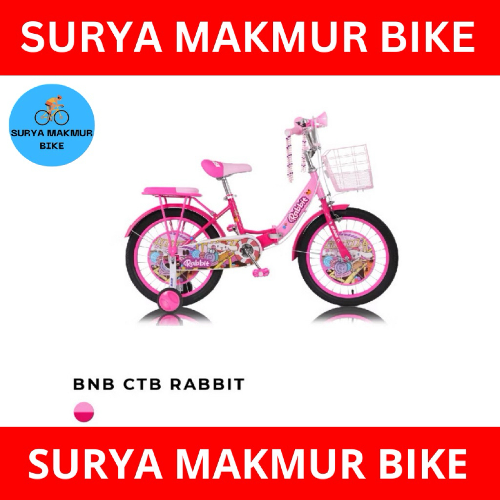 Sepeda Lipat anak perempuan 12"16"18" BNB DIAMOND/Rabbit NEW