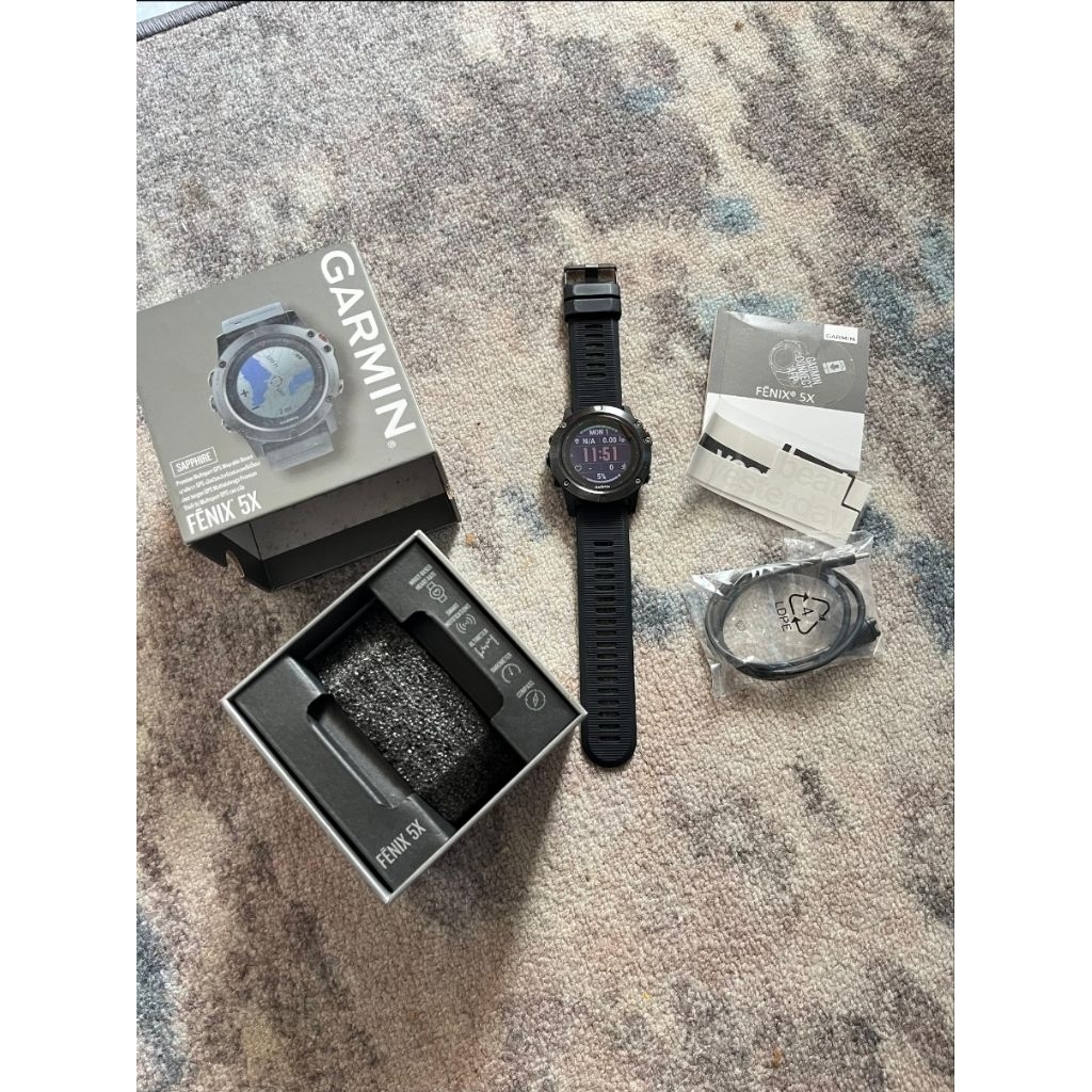 garmin fenix 5x sapphire second fulset