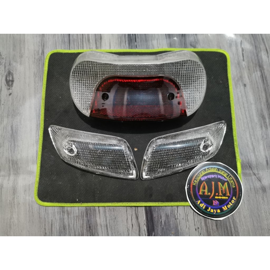 Mika Stop Stoplamp Sein Sen Depan Belakang Suzuki Satria S RU120 Lumba Merah Putih