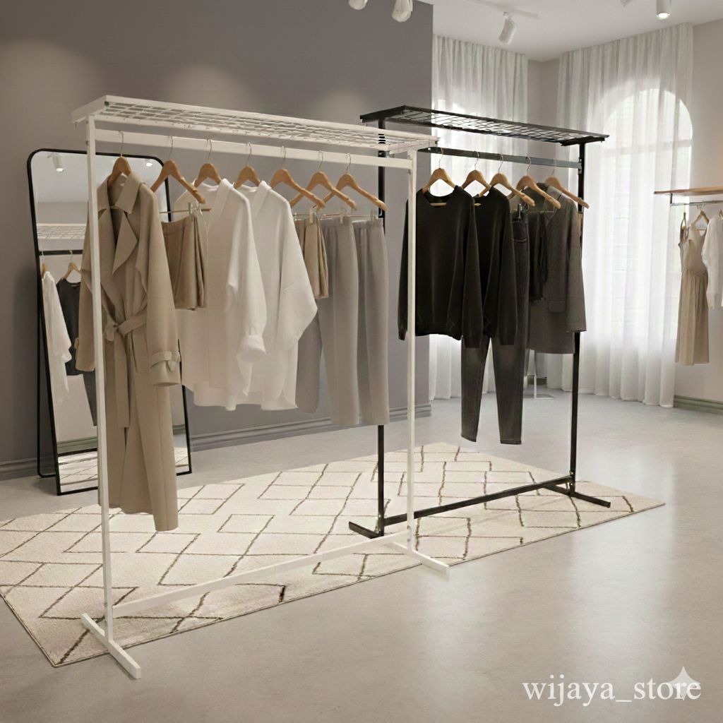 RAK GAWANG BAJU RAM FULL BESI - Rak Gawang Ram Berdiri