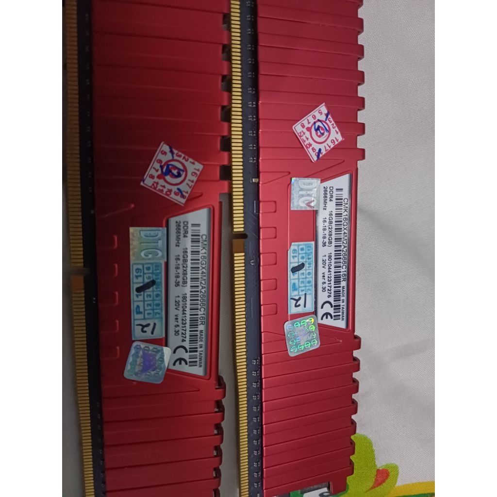 ram corsair 2x8GB ddr4 16Gb 2666mhz