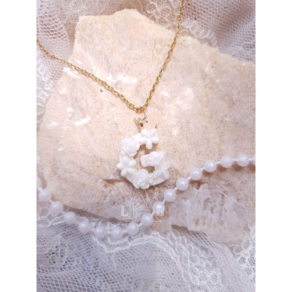 MY BEADS LAB || Big Initial Pendant with Flower | Liontin ASI | Breastmilk Pendant | Liontin Initial