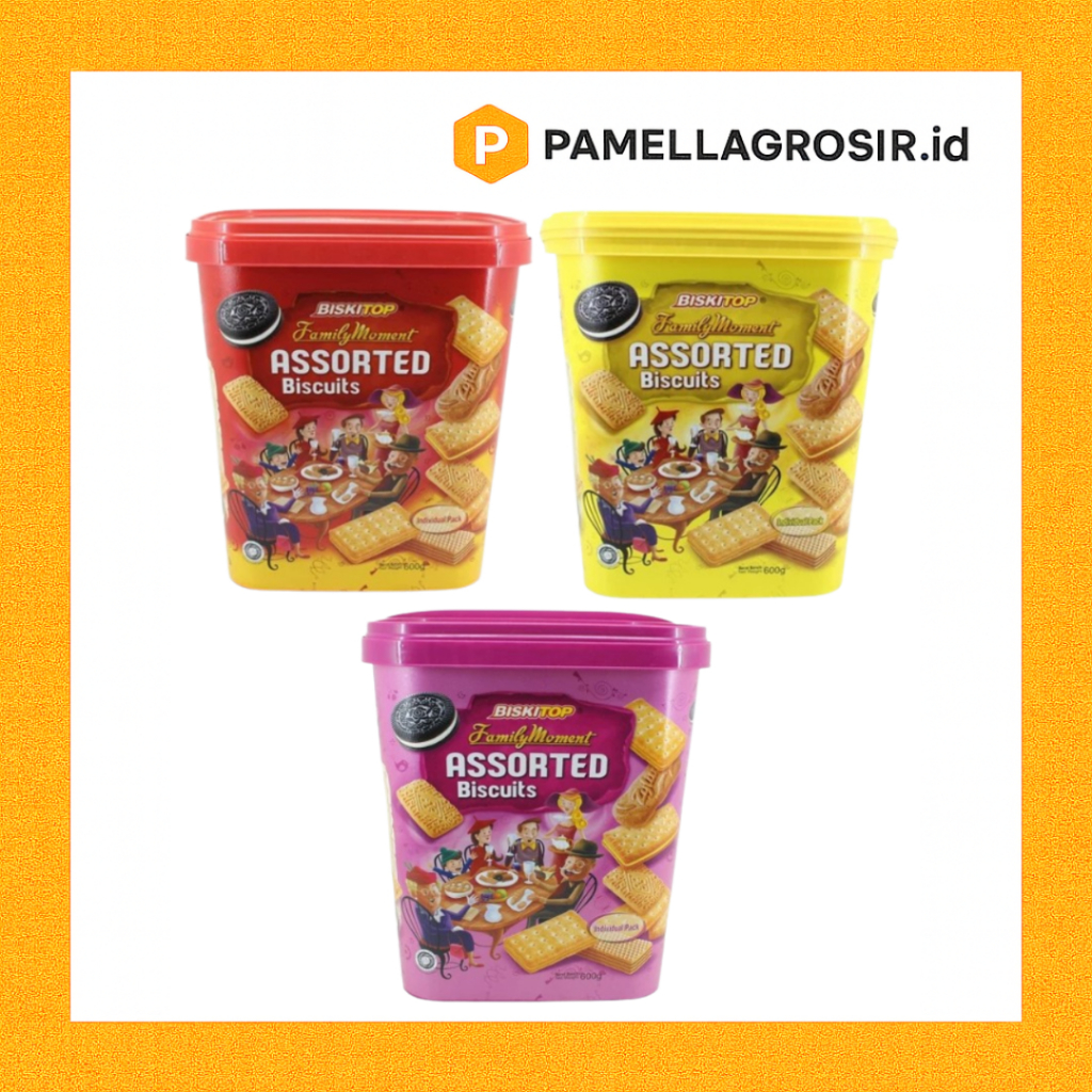 JAJAN LEBARAN BISKITOP FAMILY MOMENT ASSORTED BISCUIT 600 GR