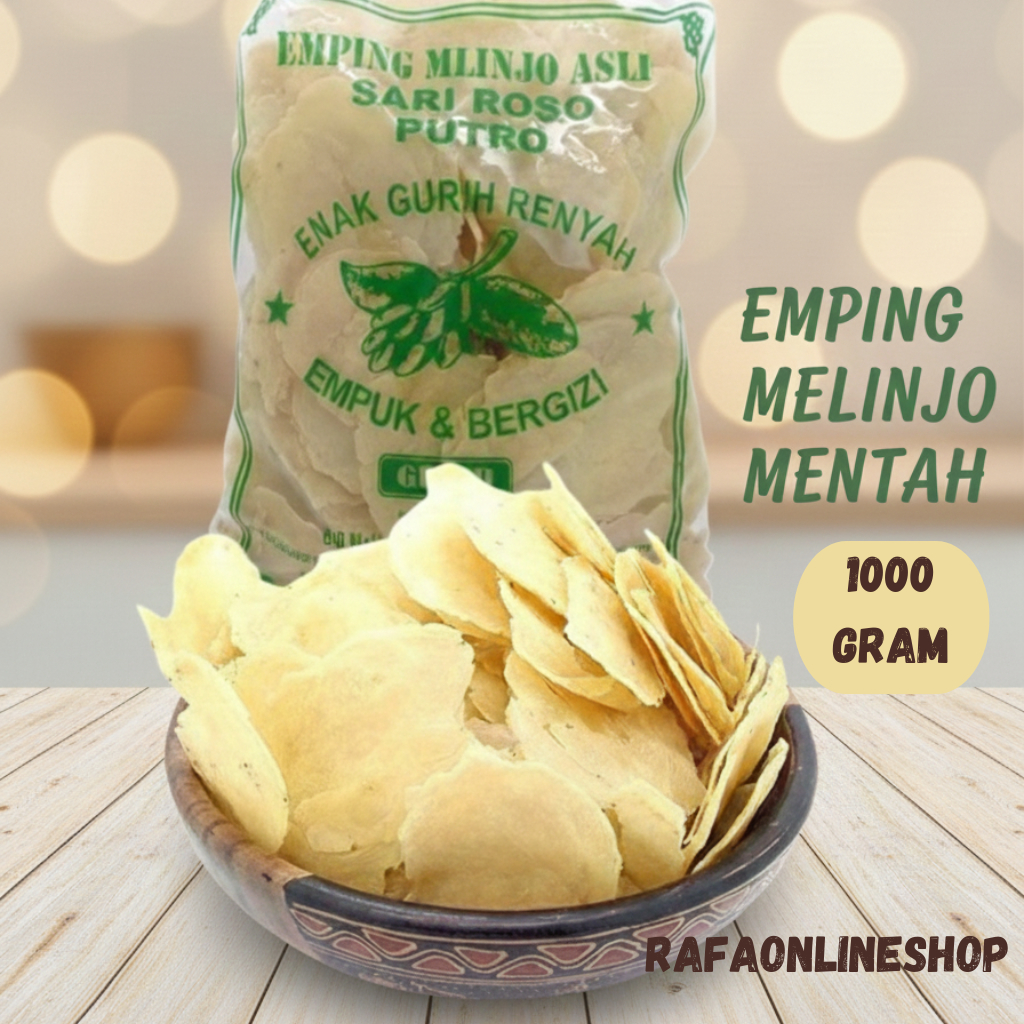 Emping Melinjo Mentah Asli Bantul Yogyakarta Berbagai Rasa Kualitas Super 1 Kg