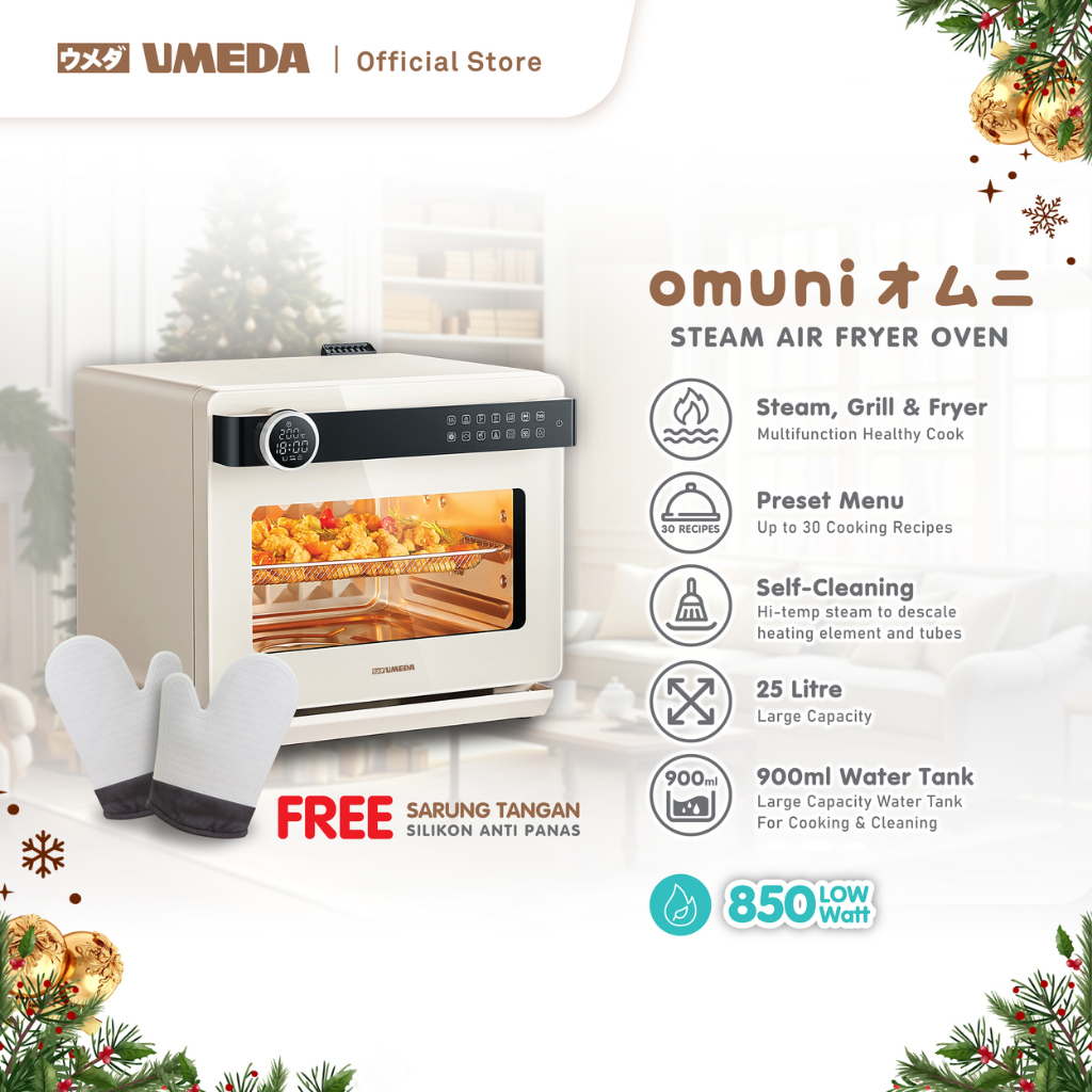 Umeda Omuni Steam Air Fryer Oven 30 IN 1 / Oven Listrik Kapasitas 25L