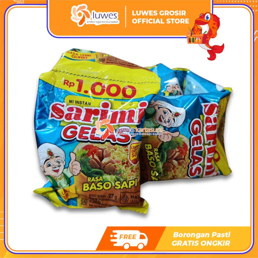 [GROSIR] Sarimi Gelas Mie Instant Baso Sapi 30gr 10pcs Renceng - Mie Instant - Mie Gelas Hemat