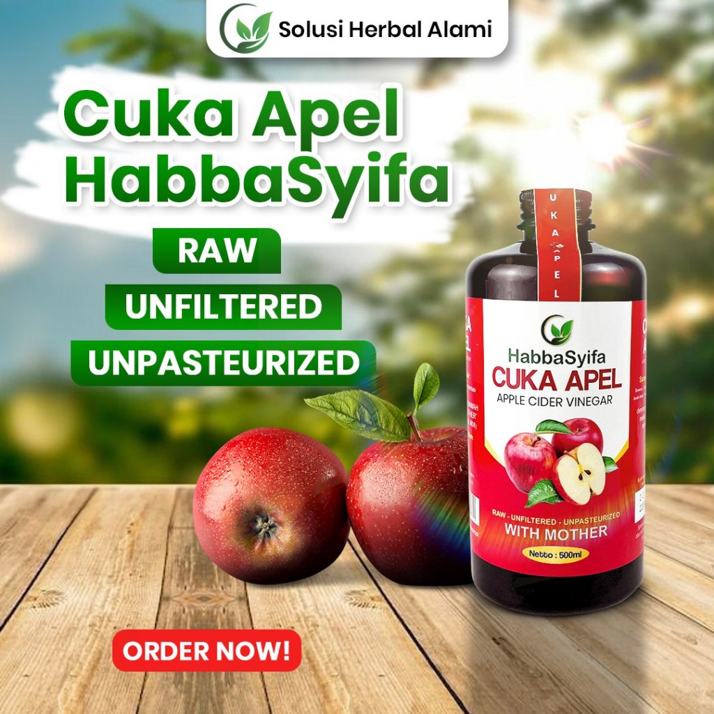 Cuka Apel Habbasyifa With Mother 500ml - Cuka Apel With Mother Habbasyifa Asli