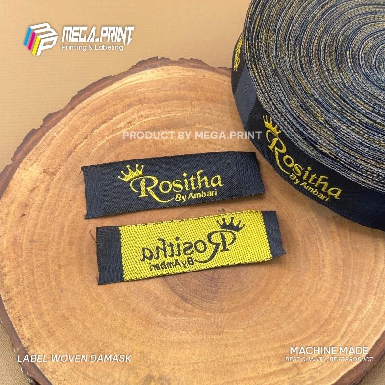 Label Woven Custom Label Baju Bordir Label Hijab Bordir 2x6 cm