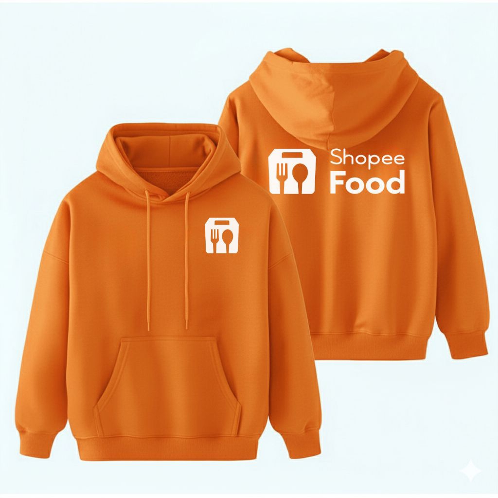 Jaket Hoodie Sablon shop food terlaris