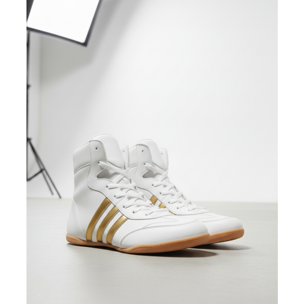 Sepatu Boxing/Tinju Bahan Kulit Sapi Asli Ringan Di Kaki Pria/Wanita