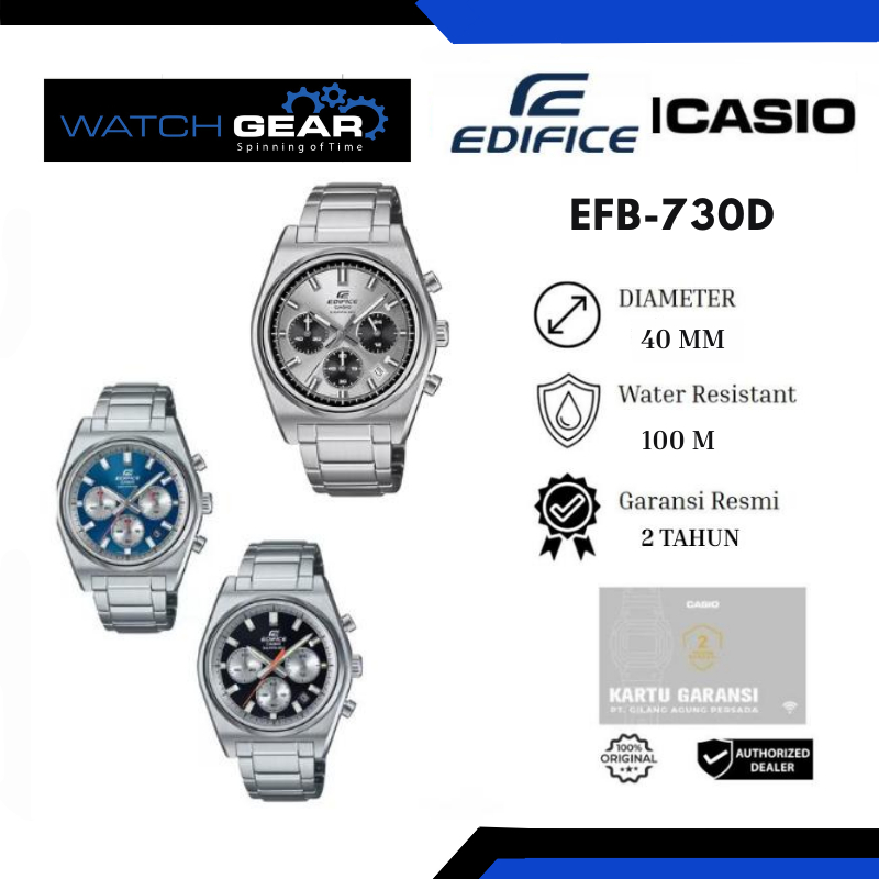 Jam Tangan Pria Casio Edifice EFB-730D Analog Original
