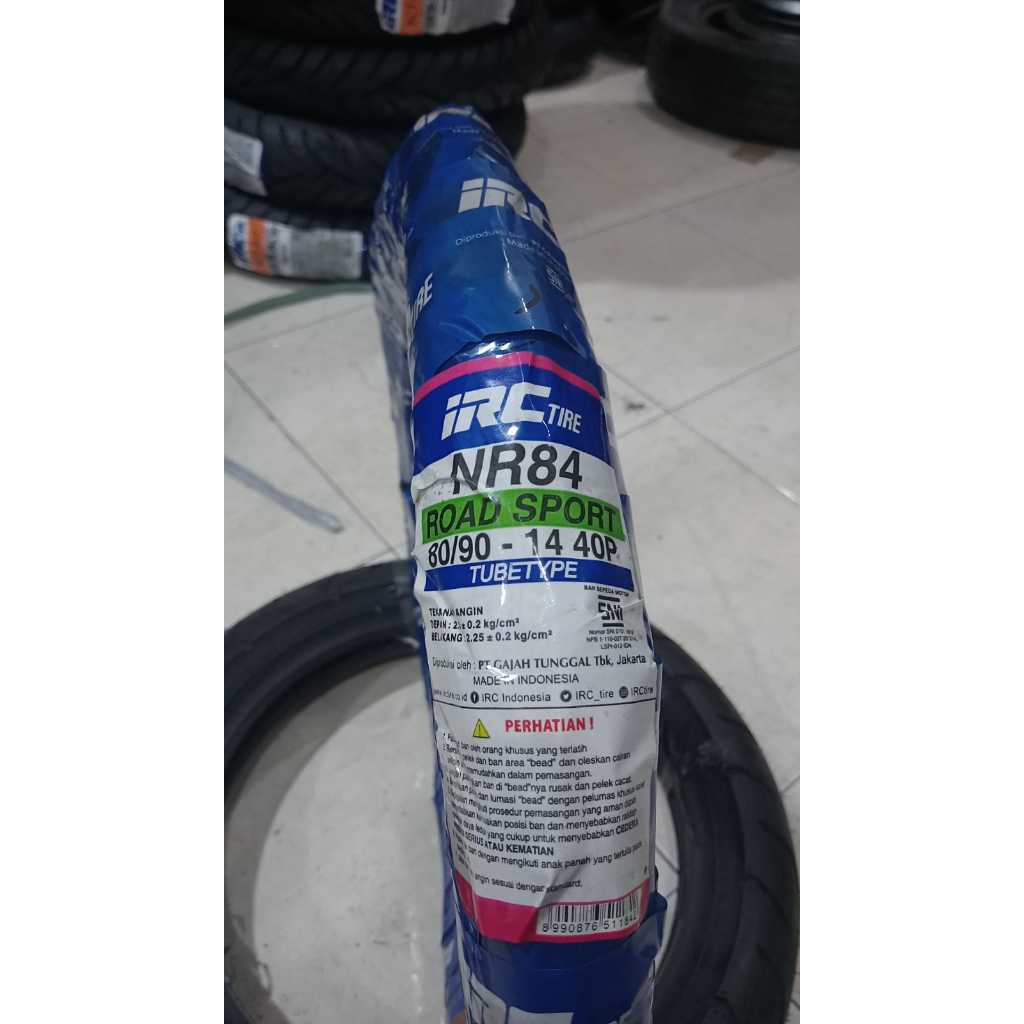 Ban luar IRC 80/90-14 80/90 ring 14 Merk IRC non tubles Ban depan motor matic vario, beat