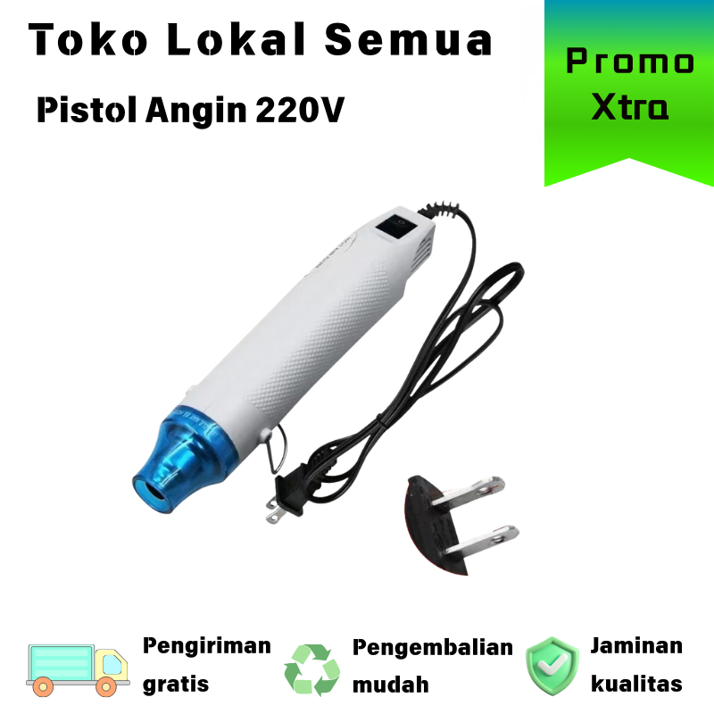 Mini Heat Gun 300W Alat Pemanas Elektrik Multifungsi, untuk Penyegelan Stiker dan Pembungkusan