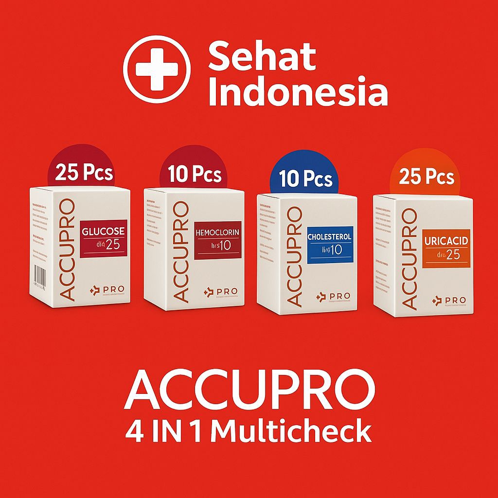 Strip Accupro 4in1 / Strip Kolesterol / Strip Asam urat Accupro / Strip Gula darah Accupro / Strip H