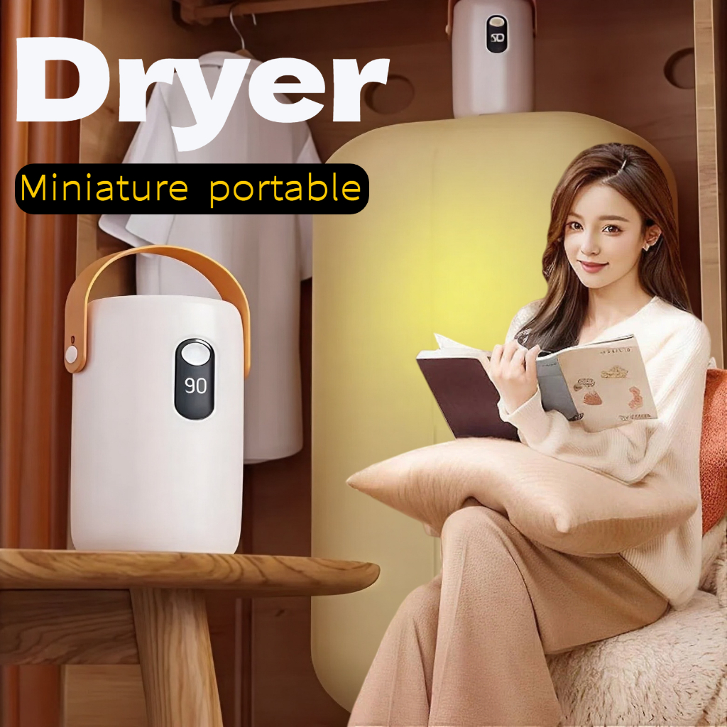 [COD]Mini Mesin Pengering Pakaian Portabel Pemanas Pengering Pakaian Lipat Listrik Pengering Otomati