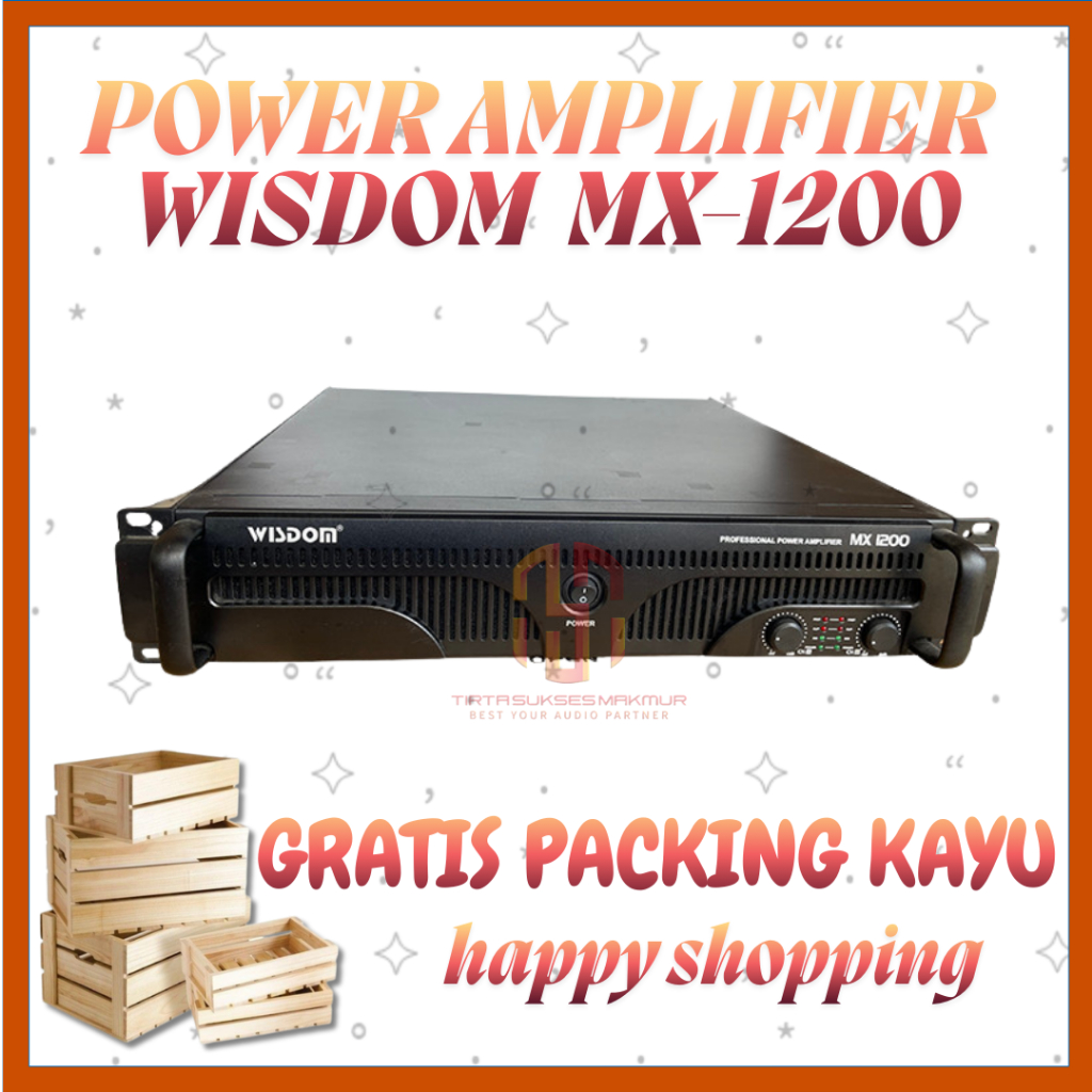 Wisdom MX1200 Power Amplifier Original Wisdom MX-1200